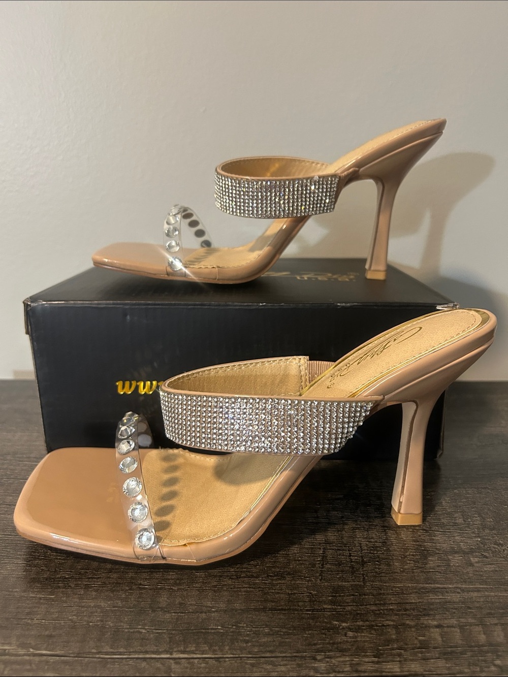 New DDK footwear Pyrene Slip on Rhinestone Mules
